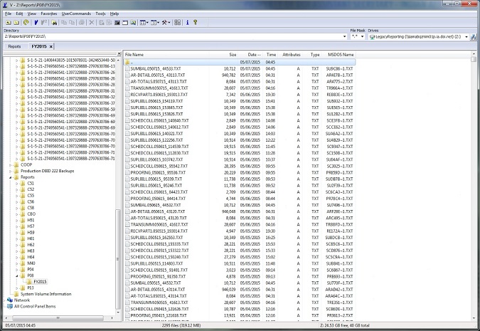 Shows files up to May 7th